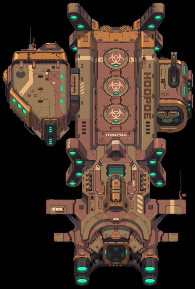 Hoopoe map, Original Exterior variant