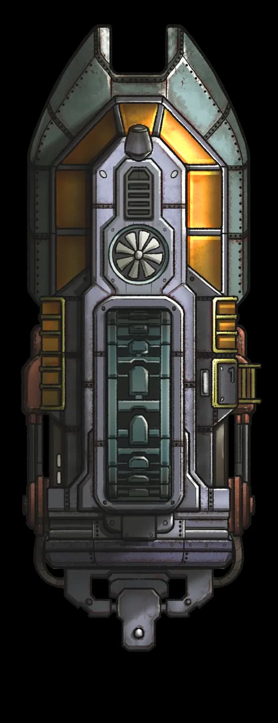 Asteroid Mining Corp Train map, Original Engine Exterior variant